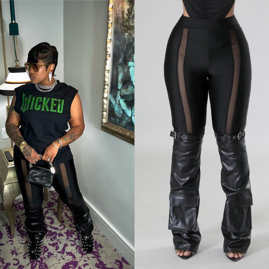 Roxy Leather Cuff Leggings