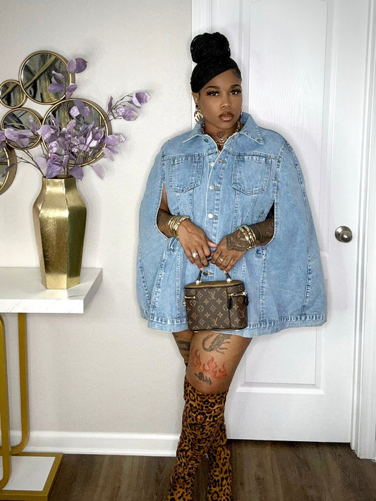 Tara Denim Cloak