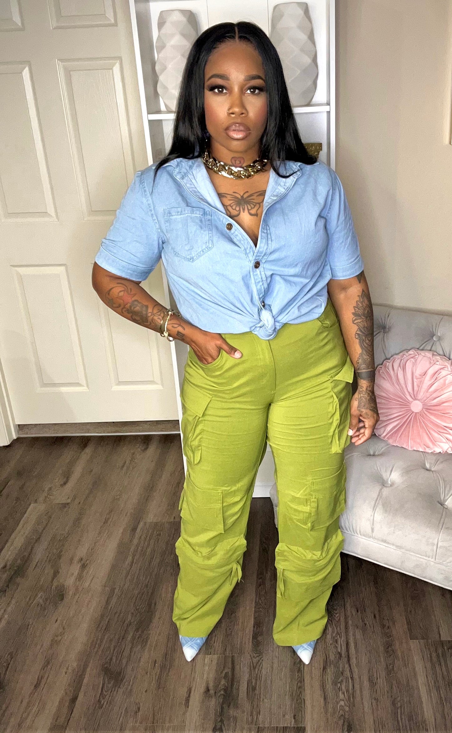 Diana Denim Button Up