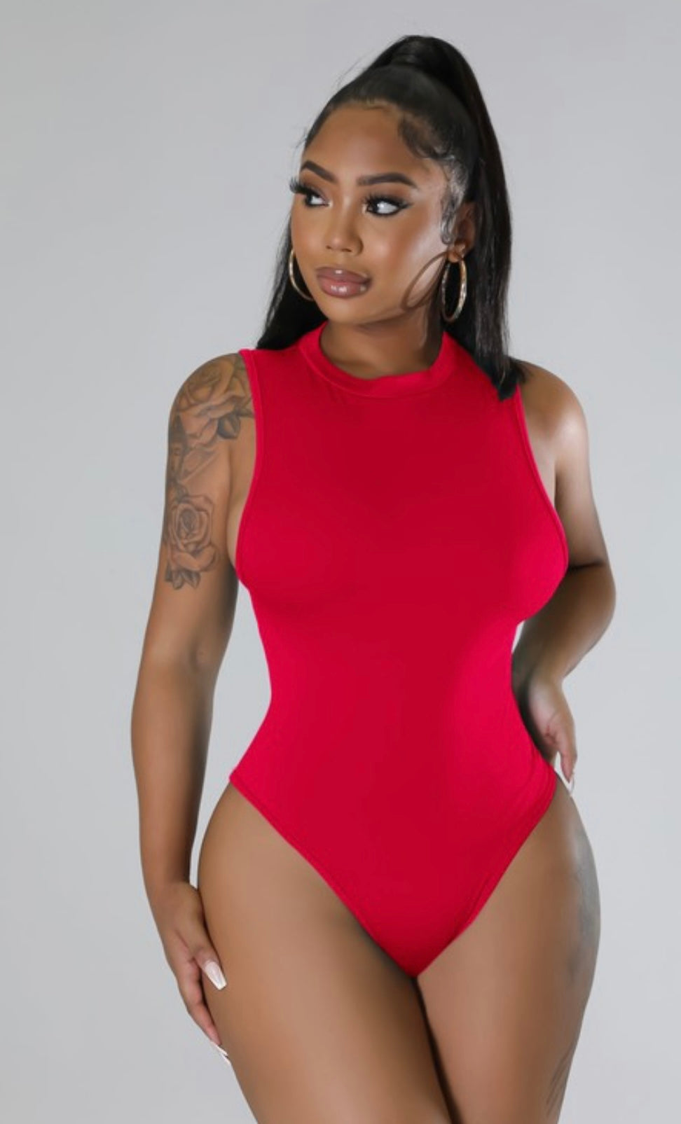Sleeveless Bodysuit (red)