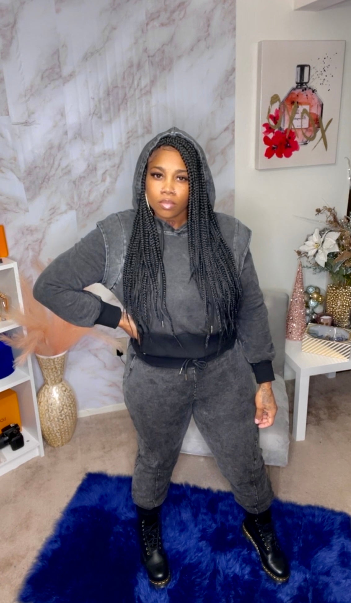 Stone Wash Jogger Set