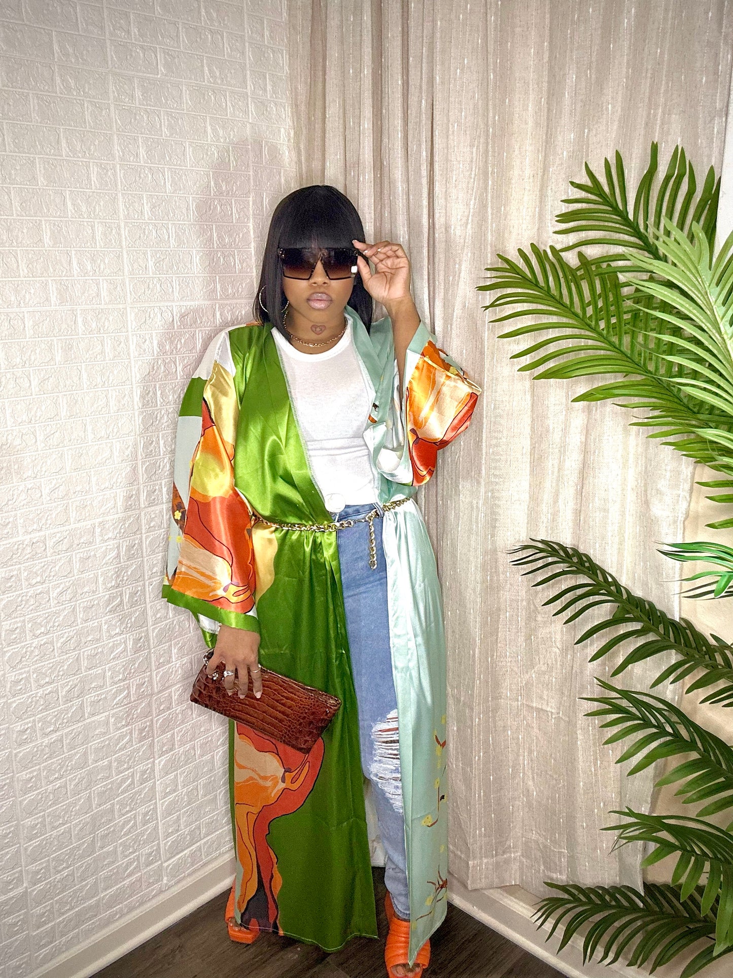 Green Luxe Kimono