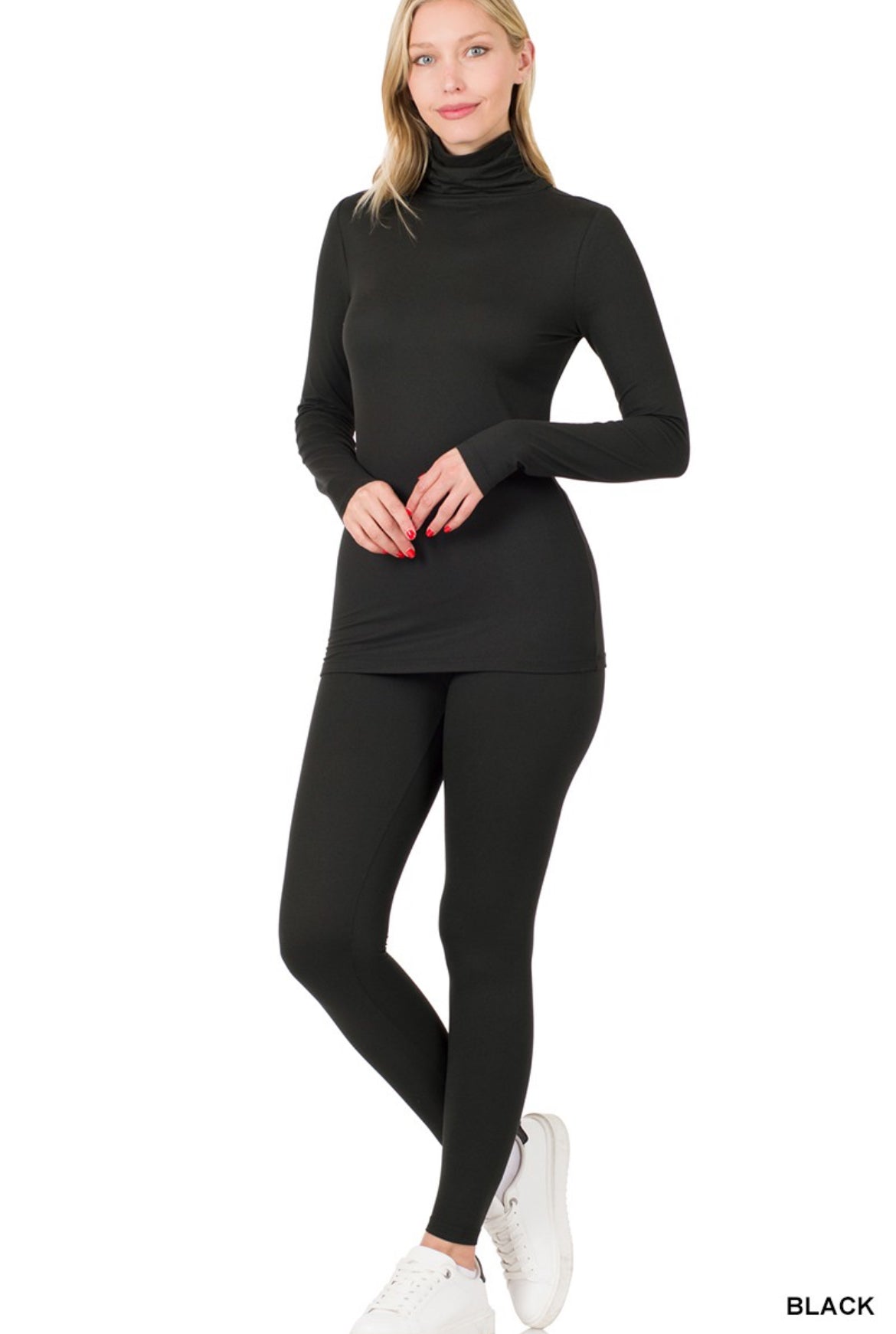 Turtleneck Lounge Set (Black)