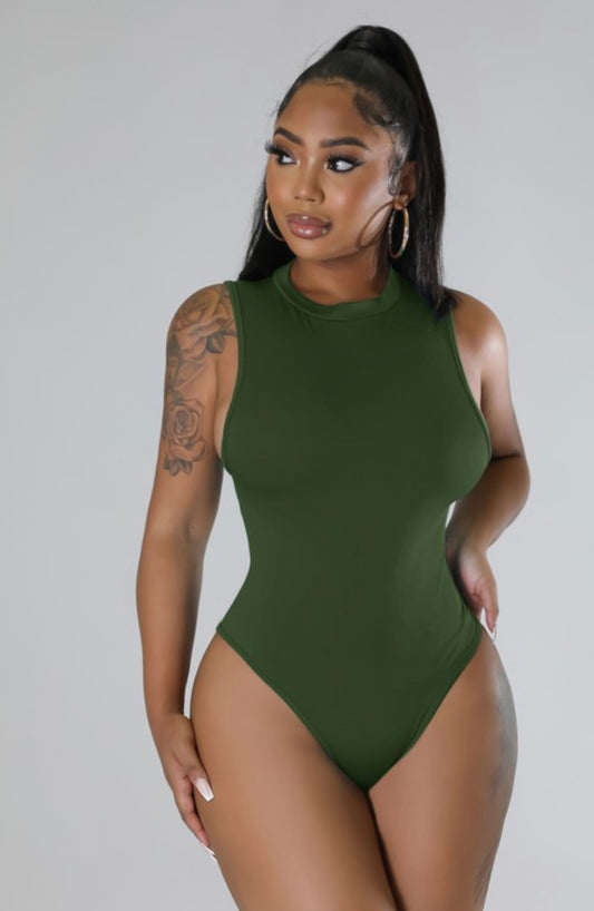 Sleeveless Bodysuit (olive)