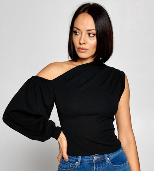 Black Asymmetrical  Top